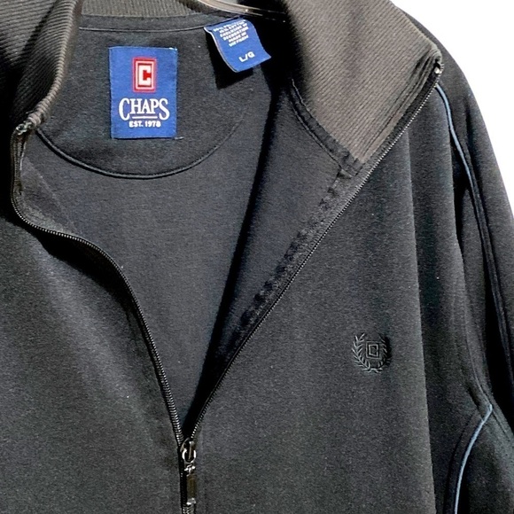 Men’s Chaps EST. 1978 Black Zip Jacket / Size L - Picture 3 of 3